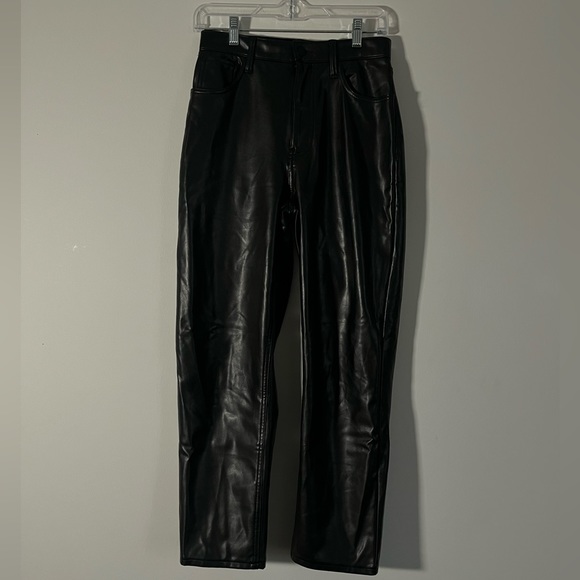 Abercrombie & Fitch Vegan Leather Ankle Straight Pant size 4 - Picture 6 of 7